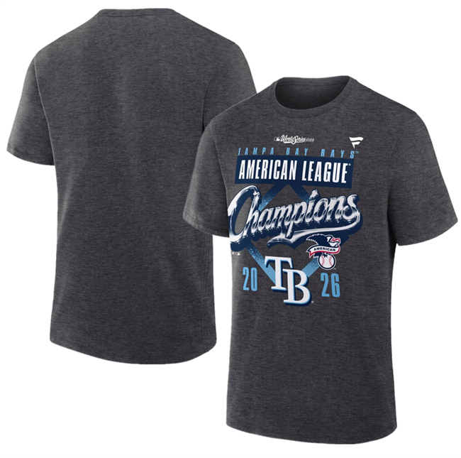 Men's Charcoal Tampa Bay Rays Heather 2026 League Champions Locker Room T-Shirt